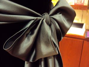 ブラックベルベットロングドレス