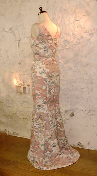 小紋のマーメイドドレス